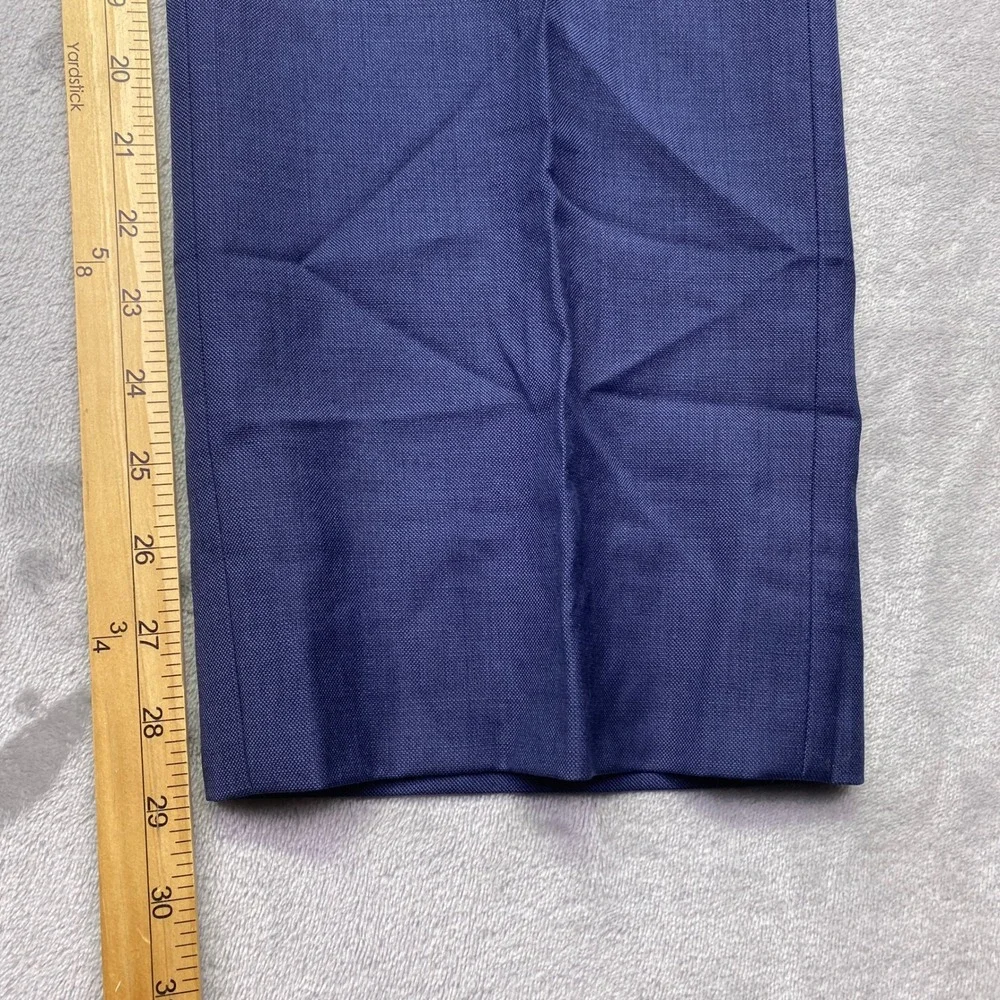 Tommy Hilfiger Mens Blue 100% Wool Dress Pants Flat‎ Front Straight Leg Sz 32